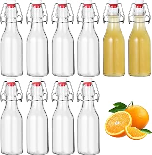 Glasflaschen 250 ml mit Bügelverschluss,10 Stück Kleine Flaschen zum Befüllen,Bügelflaschen Z…