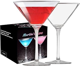 ParaCity Martini Gläser, Cocktailgläser 2er-Set, mundgeblasene Premium-Kristall Cocktail Gläse…