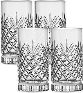 Longdrinkgläser 4er Set 460ml Kristallglas Cocktail Gin Mojito Highball | Tumbler Barware, spül…