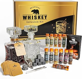 Whiskey Infusion Kit, DIY Alkohol Making Kit zum Aufgießen von Bourbon, Roggen, Gin, Wodka, Tequ…