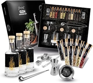 DIBYS Gin Baukasten für Anfänger, 12 Botanicals, DIY Set zum Selbermachen | 28-teiliges Komplet…