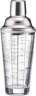 Westmark Cocktail Shaker Sam – 400 ml, mit Sieb & Skala, Edelstahl/Glas | Inkl. 6 Rezepten, dic…