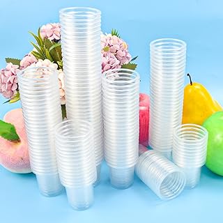 300 Stück Schnapsgläser Plastik Schnapsbecher 2cl 20ml Shotgläser Transparente Shot Becher fü…