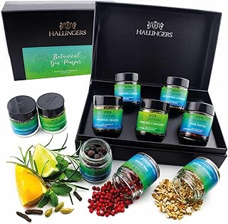 Hallingers Botanical Gin Pimper – Gewürz Geschenkset Gin handgemacht, 5 Gewürze als Gin-Botanic…