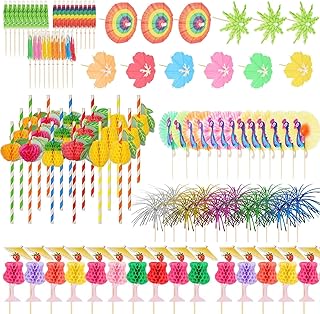 120 Stück Cocktail Deko, 3D Papier Cocktail Schirmchen, Cocktails Zubehör | Cocktail Strohhalme…