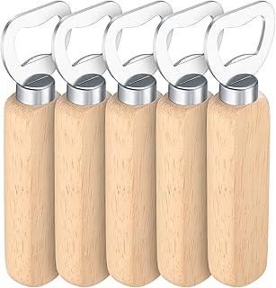 5 Stück Flaschenöffner, Natur Kronkorkenöffner, Tragbare Kapselheber geschenke öffner Persona…