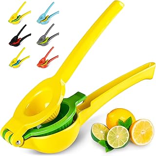 Zulay Kitchen Zitronen- und Limettenpresse, Handsaftpresse – Manuelle Presse Limette (gelb/grün)