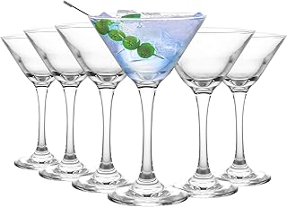 MIVIDE Martini-Gläser Cocktailgläser, 6er-Set Martiniglas Kristallglas 160ml, Martini Gläser C…