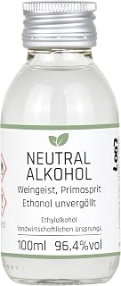 0,1l Weingeist Primasprit Trinkalkohol 96,4% vol – zum Ansetzen von Likören, Gin oder Tinkturen …