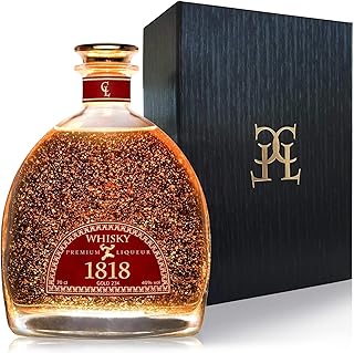 1818 Whisky mit Geschenkverpackung – 23 Karat Blattgold – Double Cask Bourbon & Oloroso-Sherryfä…