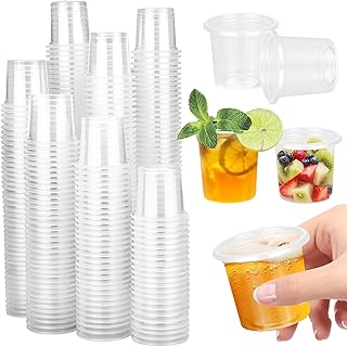 Ouxayapl 300 Stück Schnapsgläser Plastik, Schnapsbecher Plastik 2cl /20 ml, Wiederverwendbareau…