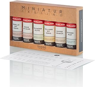 Sasse Miniatur-Tasting Set ‚Naturtalente‘ – 6x Premium Spirituosen Probier-Set aus Münsterland…
