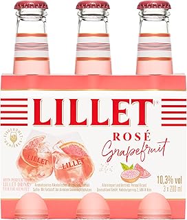 Lillet Rosé Grapefruit, vorgemischter Drink aus Lillet Rosé & Grapefruit-Aroma, fruchtiger Aper…