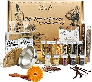 L&G® Rum Infusions- und Zubereitungsset – DIY Rum Geschenkset für Verkostung – Geschenkidee…