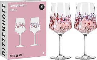 RITZENHOFF 6011002 Aperitif-Glas Sprizz 2er-Set 500 ml – Serie Sommersonett – Früchte & Zweige b…