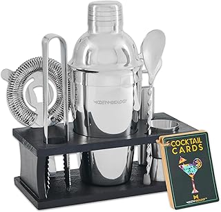 Cocktail Shaker Set, Craft Cocktail Set mit Ständer, Edelstahl Cocktail Shaker, Bar Zubehör (8-…
