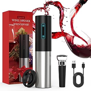 Korkenzieher Elektrisch, Assark Weinflaschenöffner Set, Automatischer Flaschenöffner, Geschenki…