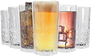 Set mit 6 Highball-Gläsern, 237 ml, Collins, Trinkgläser, Wassergläser, Cocktailgläser, Soda-…
