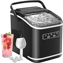 Eiswürfelmaschine, Acmeenjoy Eiswürfelbereiter Ice Maker 9 Eiswürfel in 6-8 Minuten, 12 KG in …