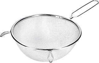 KitchenCraft Großes feinmaschiges Metallsieb für die Küche, Rundsieb aus Edelstahl, 18 cm, 1 S…