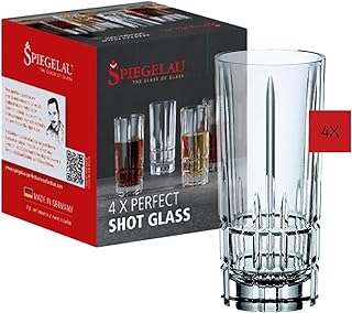 Spiegelau Schnapsgläser 4er Set, 55 ml, Perfect Serve, 4500170, Shotgläser aus Kristallglas, Li…