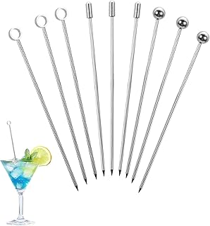 Cocktailspieße 9 Stück Spieße Fingerfood Edelstahl Cocktail Spieße Food Picks Rührstäbchen …