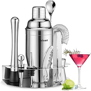 Velaze Cocktail Shaker Set 850 ml, 10-teilig, Edelstahl Cocktail Set zum Mischen von alkoholische…
