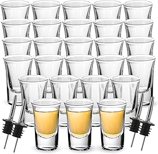 LOPYXBR 24 Stück Schnapsgläser 3cl/30ml Shotgläser Glas Shot Gläser mit Heave Base Schnapsgla…