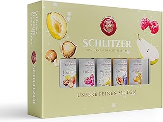 Schlitzer Milde Spirituosen Geschenkset – Tasting Box mit 5 Miniaturflaschen (0,02L) – Himbee…